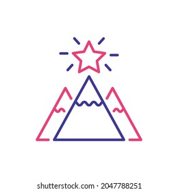 Mission vector 2 colour icon style illustration. EPS 10 file