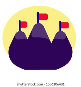 Mission vector design with illustration