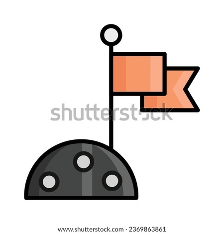 Mission vector icon isolated on white background, conquest