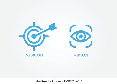 mission vision icon design vector 