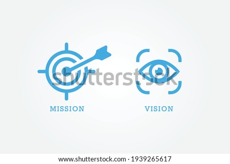 mission vision icon design vector 