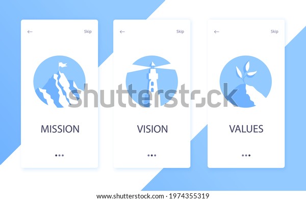 Mission Vision Values Flat Style Design Stock Vector (Royalty Free ...