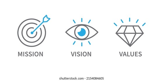 Mission Vision Values Icon Business Success Stock Vector (Royalty Free ...