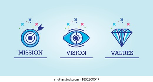 Mission Vision Values Icon Design Vector For Multiple Use 