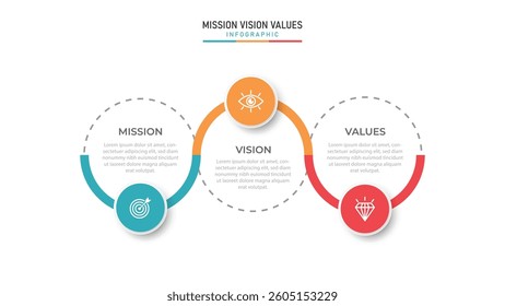 Mission vision values icon design.Organization mission vision values icon design vector EPS 10