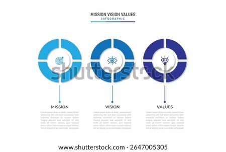 Mission vision values icon design.Organization mission vision values icon design vector EPS 10