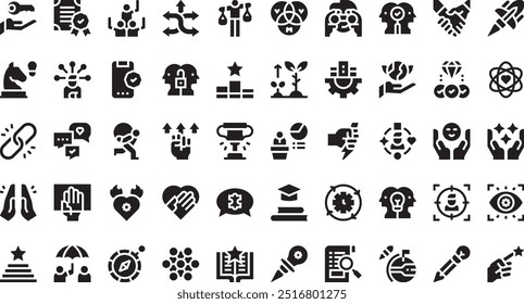 Mission vision and values icons High-Quality Vector Icons Collection with Editable Stroke. Ideal for Professional and Creative Projects.