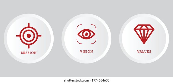 Mission Vision Values Infographic Icon 