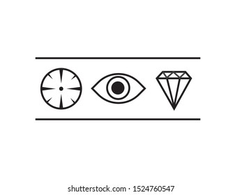 Mission. Vision. Values. Web page template. Modern flat design concept.  Goal logo vector.