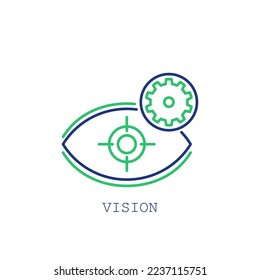 Mission. Vision. Values. Web page template. Modern flat design concept, good for your design