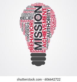 mission word cloud head typography
