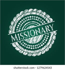 Missionary with chalkboard texture