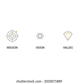 mission.vision .value logo illustration design