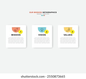 Missão,visão,valores,design gráfico template.eps 10 em fundo branco, Pode ser usado para apresentação