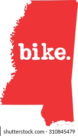 Mississippi bike state vector sign