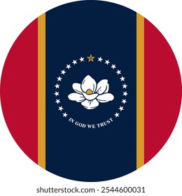 Mississippi Circle Flag, Bandera del Círculo de Mississippi, EE.UU., Imágenes vectoriales