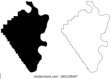 Mississippi County, Missouri (U.S. county, United States of America, USA, U.S., US) map vector illustration, scribble sketch Mississippi map