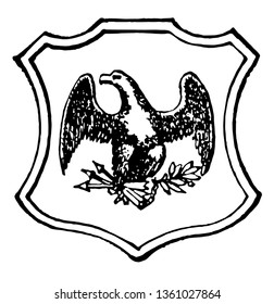 Mississippi great seal adopted in 1798 and become state seal in 1817 which is black and white in colour vintage line drawing.