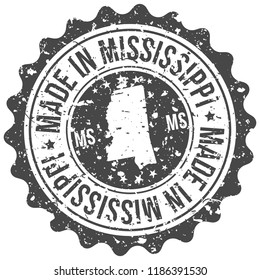 Mississippi Made In Map Travel Stamp Icon City Design Tourism Export Seal