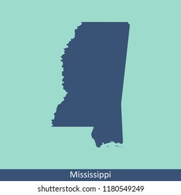 Mississippi Map Vector Stock Vector (Royalty Free) 1180549249 ...