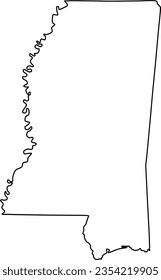 mississippi, mississippi map, mississippi vector, mississippi outline