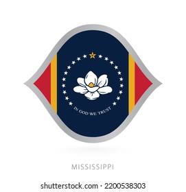 Mississippi national team flag in style for international basketball competitions. Vector sign.