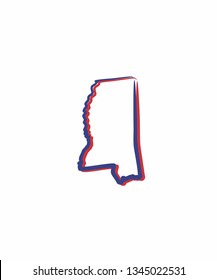 Mississippi Outline Logo Icon 001