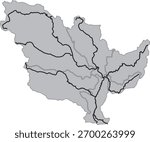 Mississippi River Basin Isolated Map