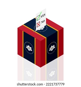 urna estatal de mississippi. ilustración vectorial