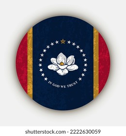 Mississippi state flag. Vector illustration.