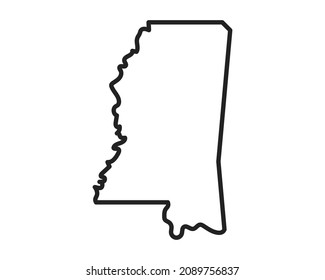 Mississippi state icon. Pictogram for web page, mobile app, promo. Editable stroke.