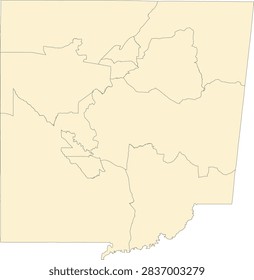 Mississippi State Monroe County vector Census Tract polygon based on Tiger 2020 Census Data