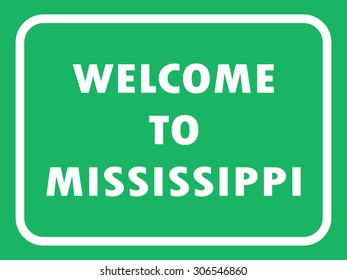 Mississippi state road sign background. Vector illustration EPS8
