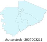 Mississippi State Yazoo County vector Census Tract polygon based on Tiger 2020 Census Data
