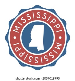 Mississippi, USA Badge Map Vector Seal Vector Sign. National Symbol Country Stamp Design Icon Label. 