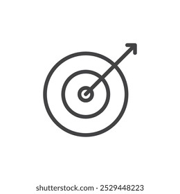 misson icon Thin outline art symbol