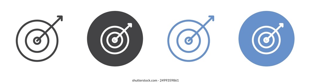 misson icon Vector logo set flat