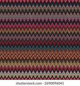 Missoni vintage Vector textil negro sin patrón de repetición.