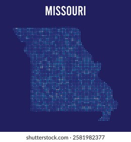 Missouri digital DOTTED MAP on blue background.eps
