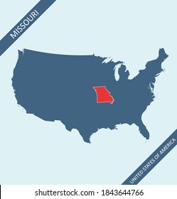Missouri highlighted on USA map