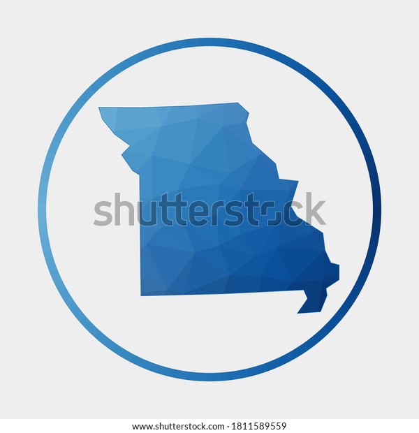 Missouri Icon Polygonal Map Us State Stock Vector (Royalty Free ...