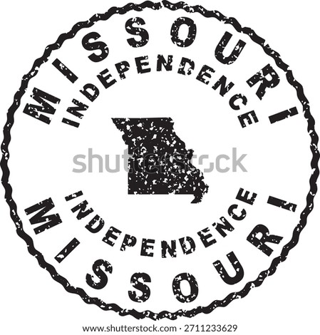 Missouri Independence Round Seal Map Design