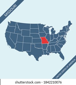 Missouri location on USA map