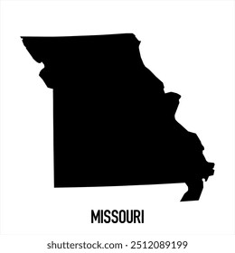 Missouri-Karte. Abstraktes Design, Vektorgrafik