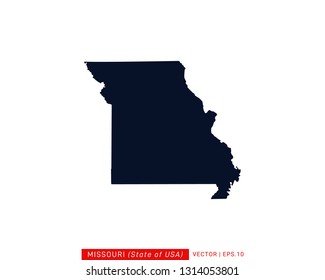 Missouri Map Icon Design Template