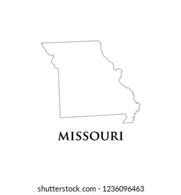 Missouri map icon vector illustration.