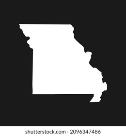 Missouri map on black background