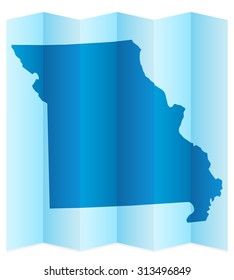 Missouri map on a white background. Vector illustration.