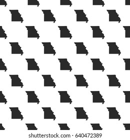Missouri map seamless pattern, isolated on white background. Vector illustration, easy to edit.