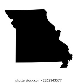 Missouri map shape, united states of america. Flat concept icon symbol vector illustration .